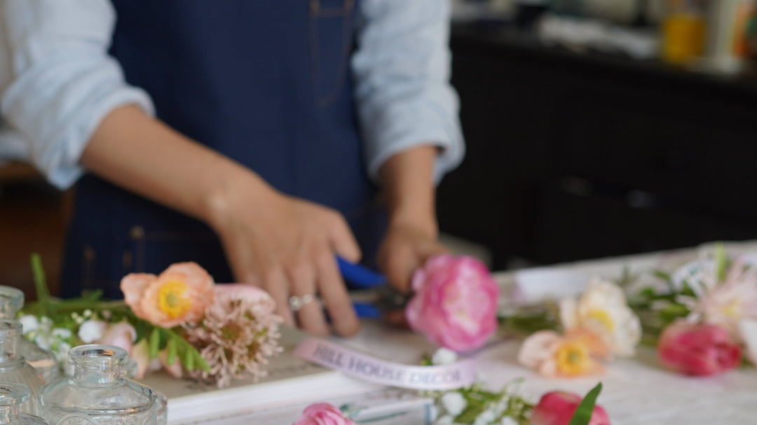 How We Arrange Silk Flowers in Our Hill House Studio