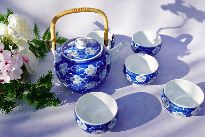Ume no Kumo — Handcrafted Japanese Tea Set (6-Piece)