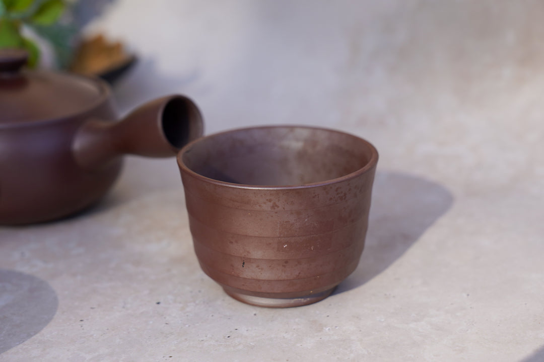 Tsuchi no Shizuka — Handcrafted Japanese Clay Tea Set (3-Piece)