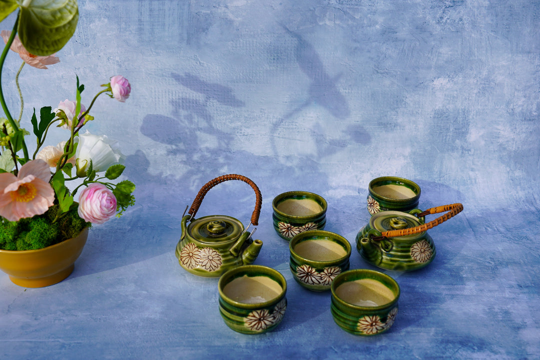 Verdant Kiln — Handcrafted Japanese Tea Set (7-Piece)