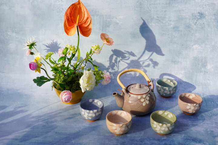 Sakura Mist — Handcrafted Japanese Tea Set (6-Piece)