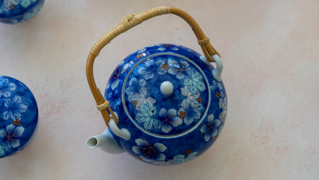 Aoi Botan — Handcrafted Japanese Tea Set (6-Piece)