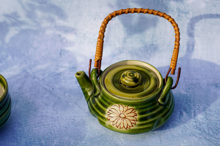 Verdant Kiln — Handcrafted Japanese Tea Set (7-Piece)