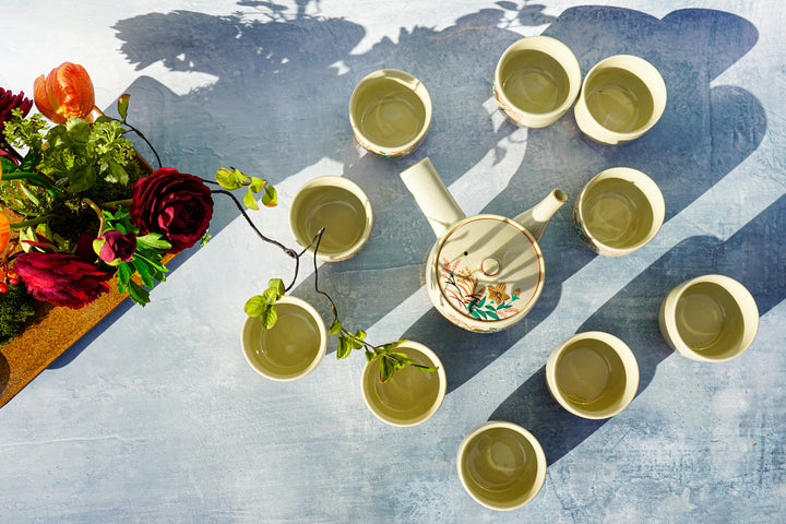 Autumn Whisper — Hand-Painted Japanese Tea Set (11-Piece)