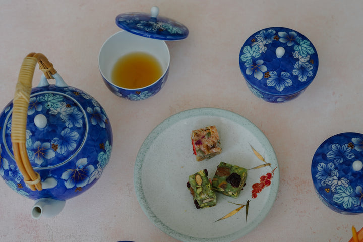 Aoi Botan — Handcrafted Japanese Tea Set (6-Piece)