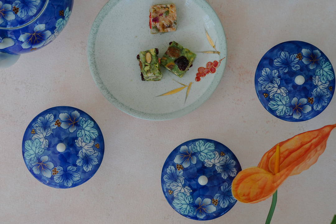 Aoi Botan — Handcrafted Japanese Tea Set (6-Piece)