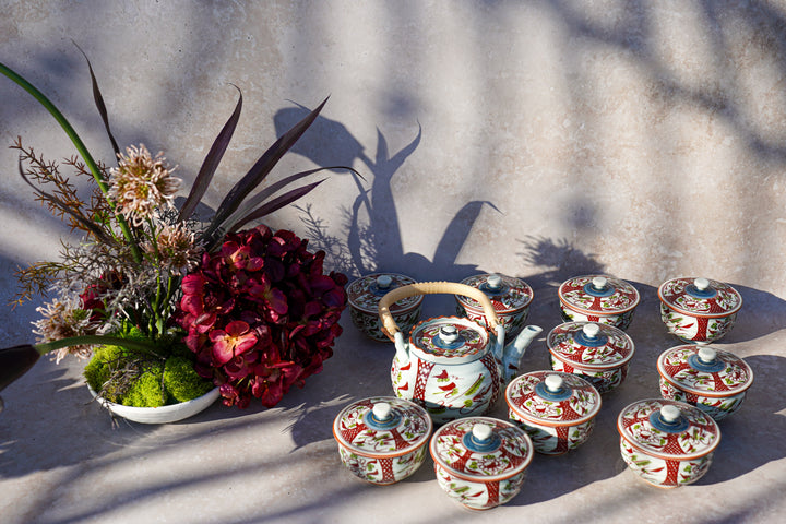 Kōshoku Celebration — Hand-Painted Japanese Tea Set (11-Piece)