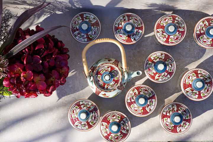 Kōshoku Celebration — Hand-Painted Japanese Tea Set (11-Piece)