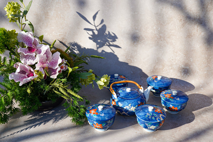 Aozora Blossom — Handcrafted Japanese Tea Set (6-Piece)