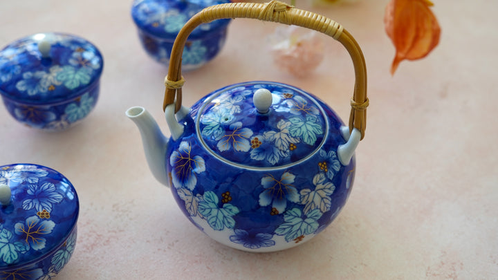 Aoi Botan — Handcrafted Japanese Tea Set (6-Piece)