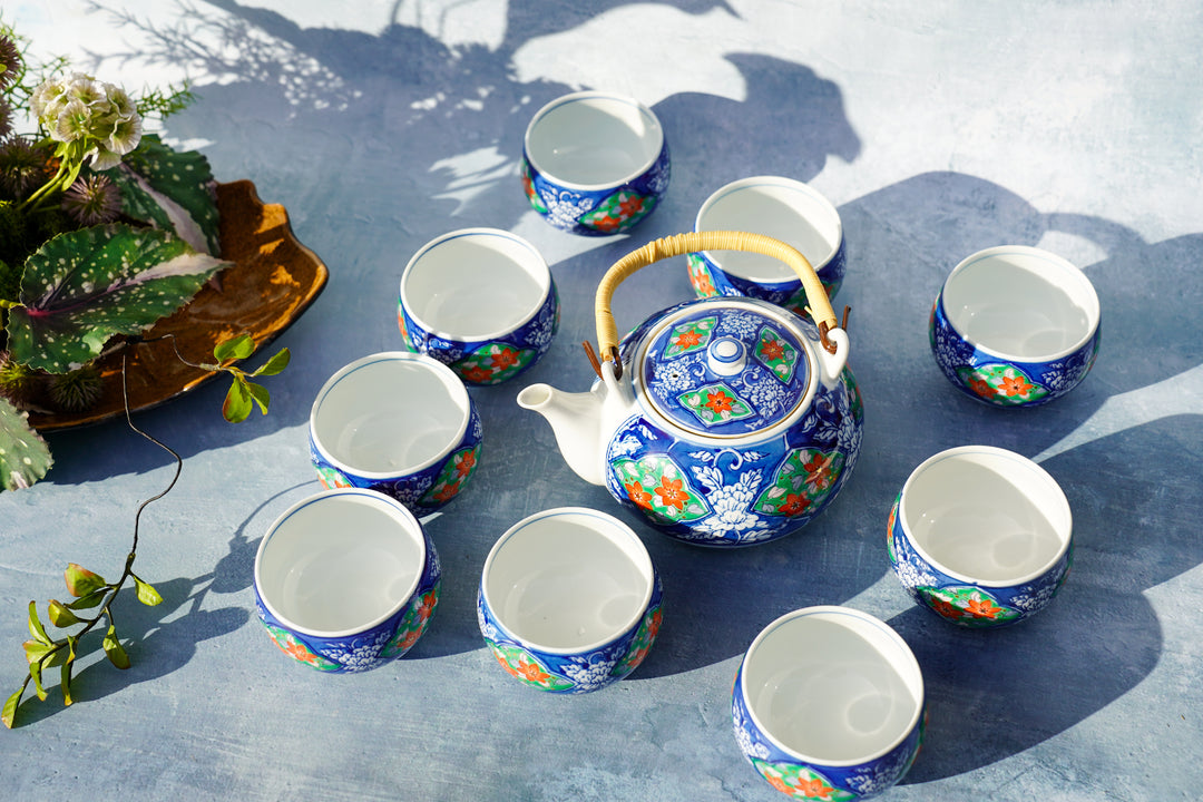 Hana Imari — Hand-Painted Japanese Porcelain Tea Set (10-Piece)