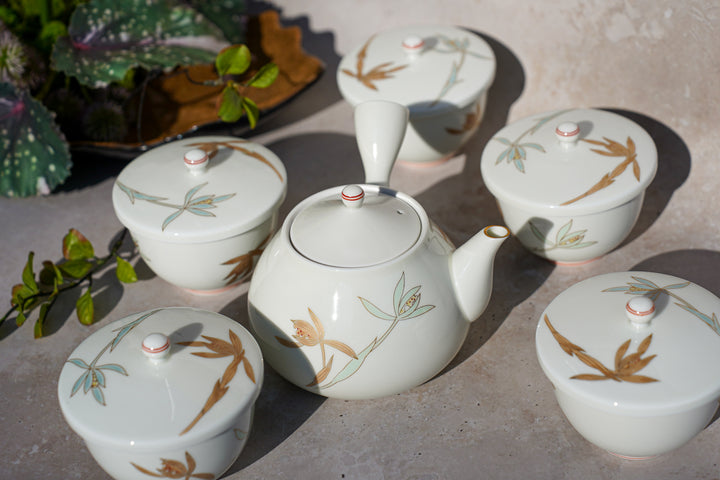 Sasame no Kage — Japanese Porcelain Tea Set (6-Piece)