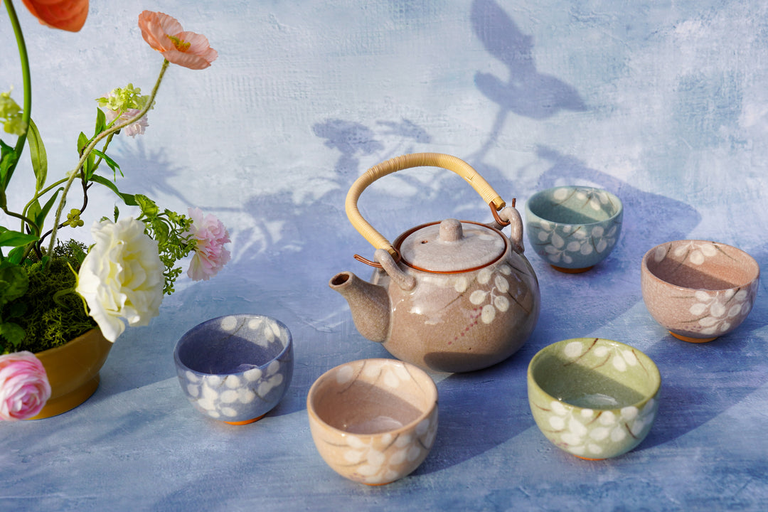 Sakura Mist — Handcrafted Japanese Tea Set (6-Piece)