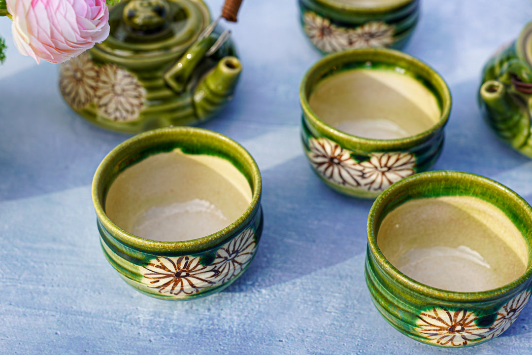 Verdant Kiln — Handcrafted Japanese Tea Set (7-Piece)