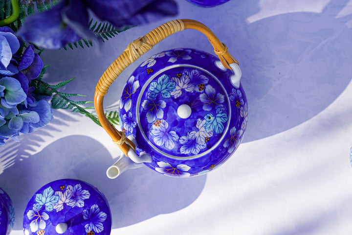 Aoi Botan — Handcrafted Japanese Tea Set (6-Piece)