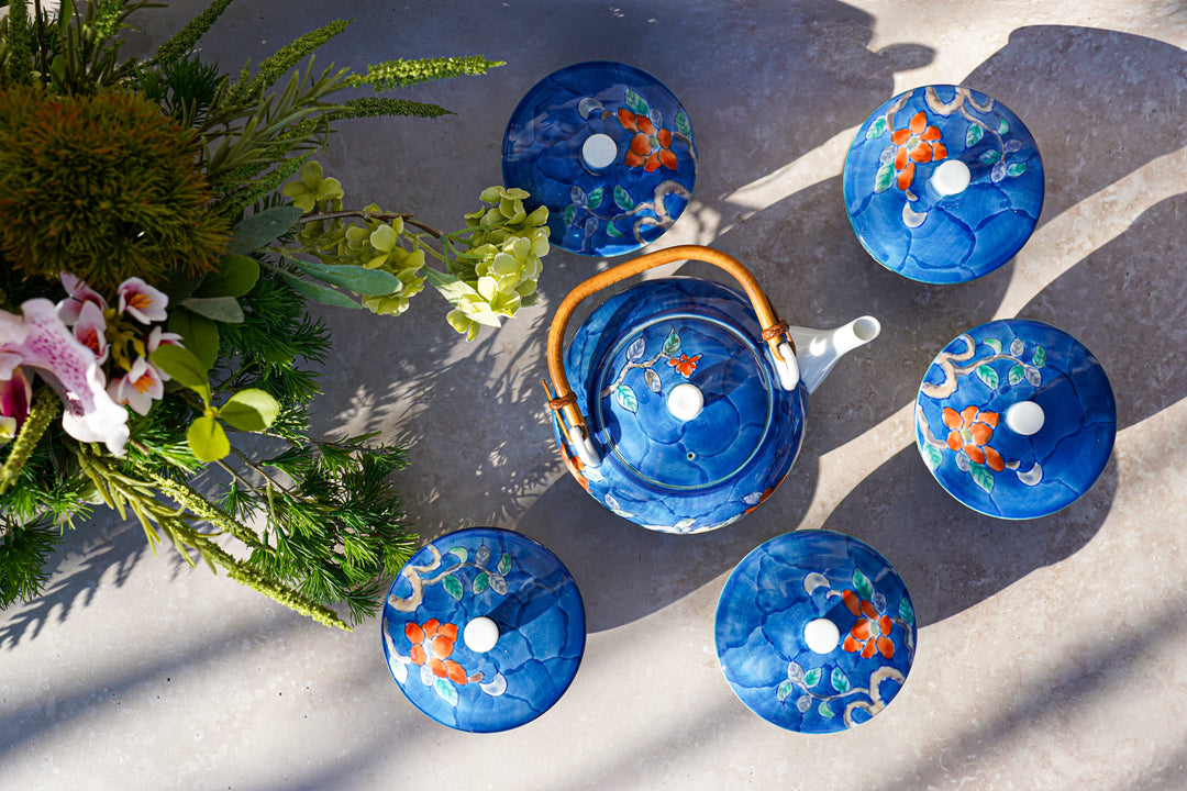 Aozora Blossom — Handcrafted Japanese Tea Set (6-Piece)