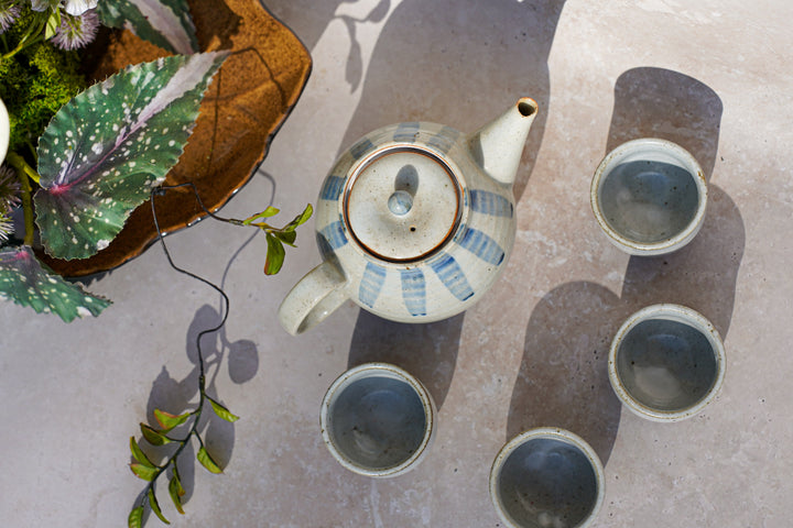 Aoi no Shima — Japanese Ceramic Tea Set (5-Piece)