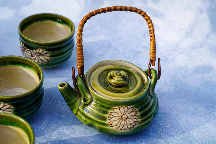 Verdant Kiln — Handcrafted Japanese Tea Set (7-Piece)
