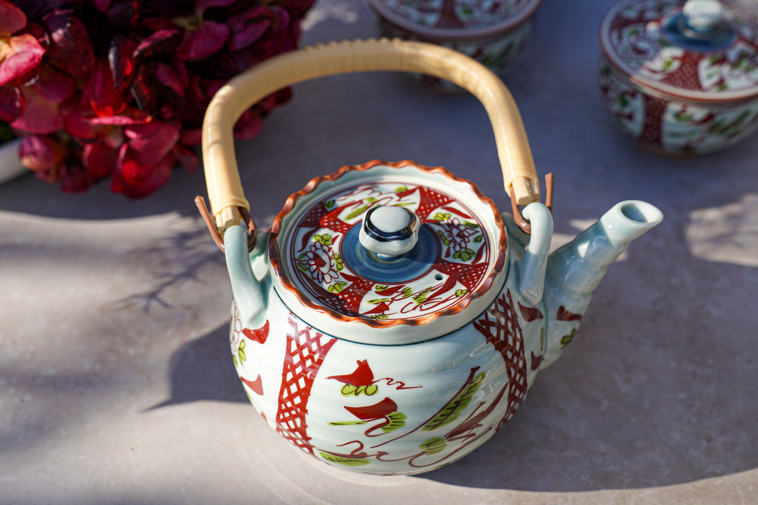 Kōshoku Celebration — Hand-Painted Japanese Tea Set (11-Piece)