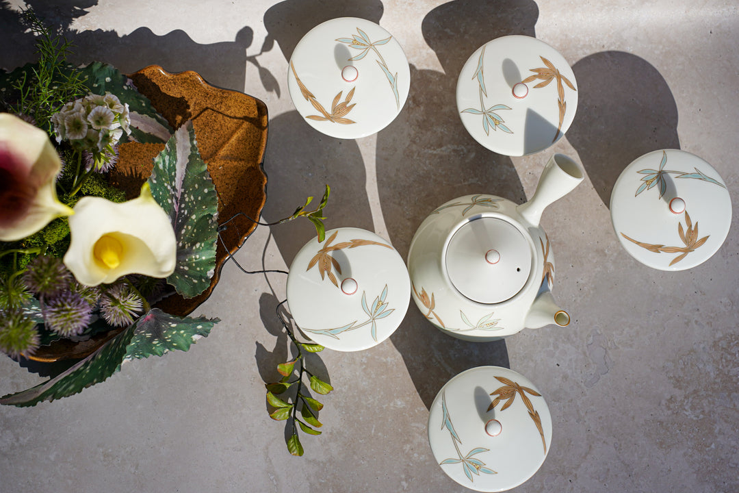 Sasame no Kage — Japanese Porcelain Tea Set (6-Piece)