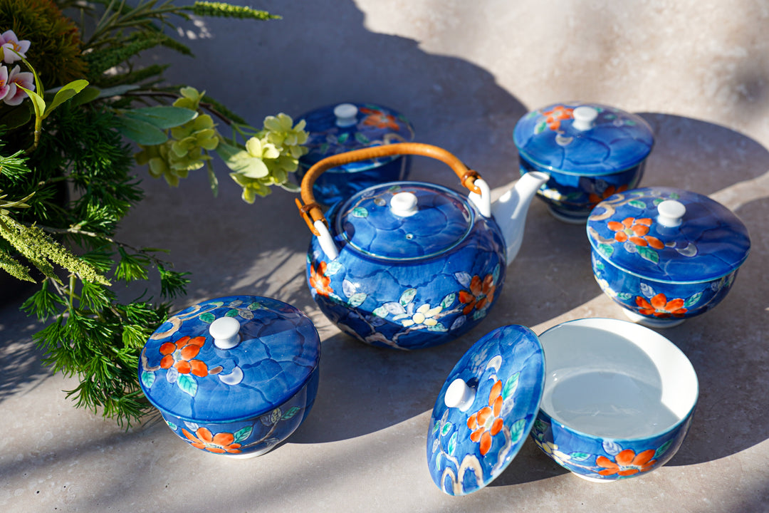 Aozora Blossom — Handcrafted Japanese Tea Set (6-Piece)
