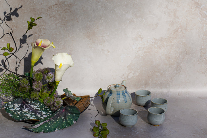 Aoi no Shima — Japanese Ceramic Tea Set (5-Piece)